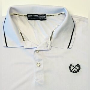 DIXXON White Polo with Black Contrast Trim